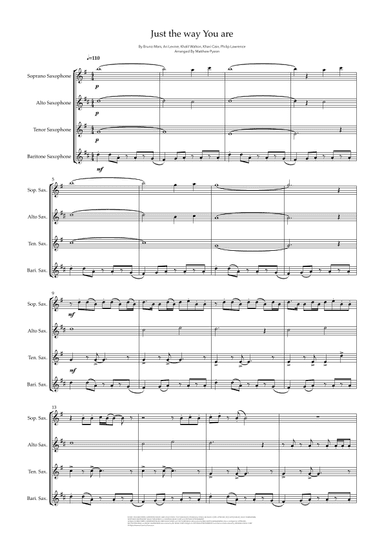 Just The Way You Are (arr. Matthew pyeon)