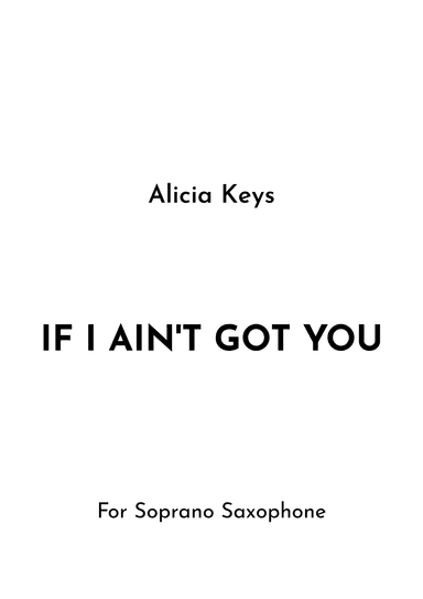 If I Ain't Got You (arr. Jireh J.)