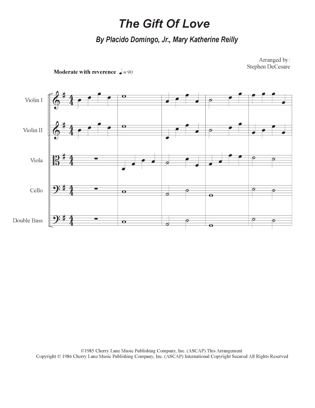The Gift Of Love (arr. Stephen DeCesare)