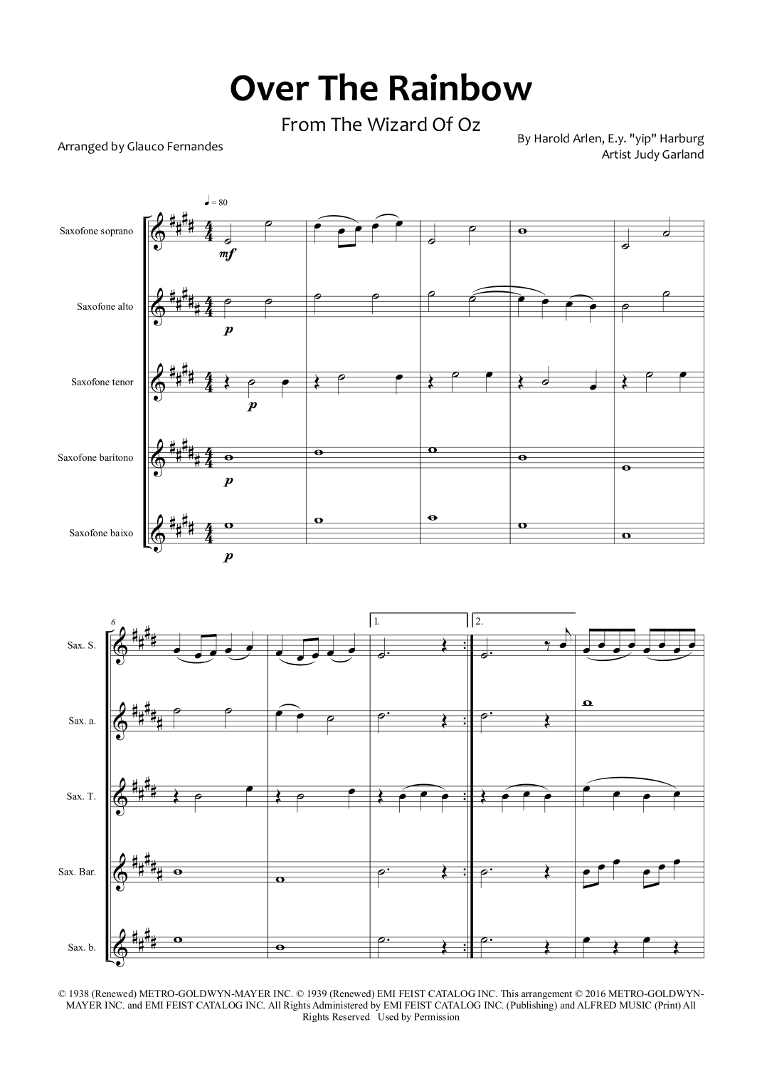 Over The Rainbow (arr. Glauco Fernandes)