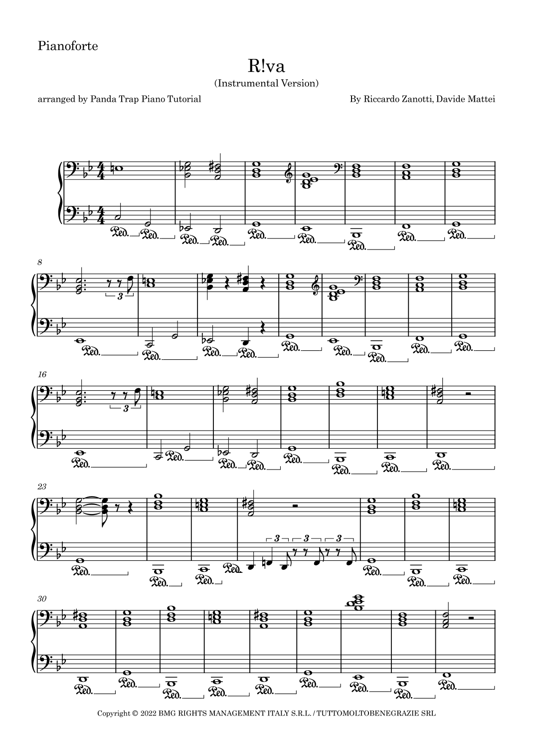 R!va (arr. Panda Trap Piano Tutorial)