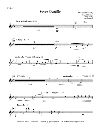 Soyez Gentille in Bb Violin