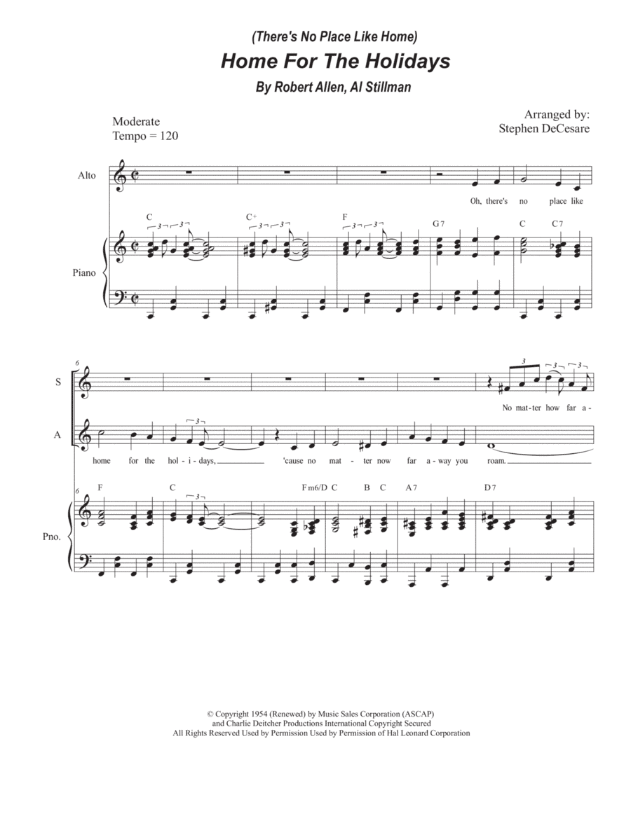 (there's No Place Like) Home For The Holidays (arr. Stephen DeCesare)