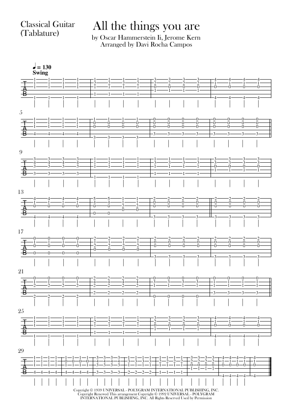 All The Things You Are (arr. Davi Rocha Campos)