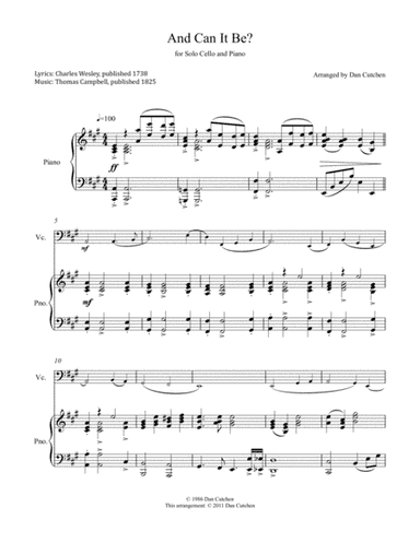 Cello - "And Can It Be?" Theme and Variations (arr. Dan Cutchen)