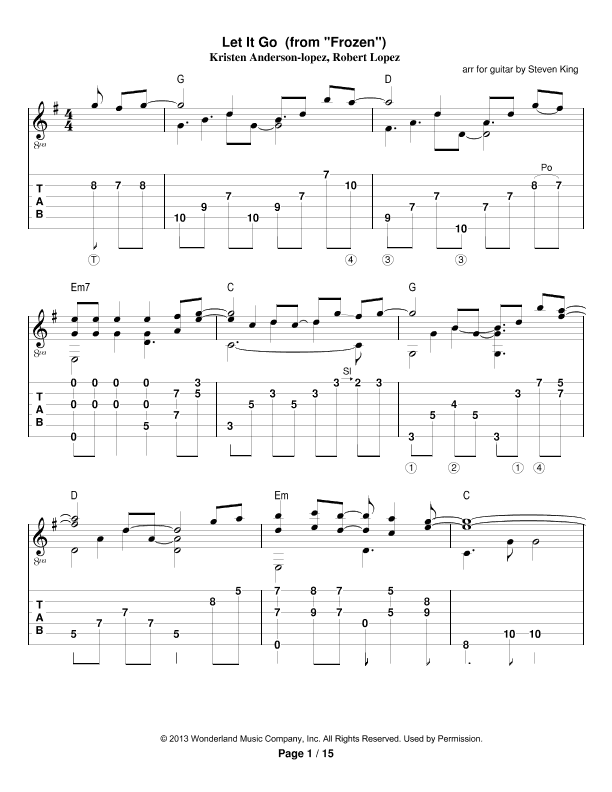 Let It Go (arr. Steven King)