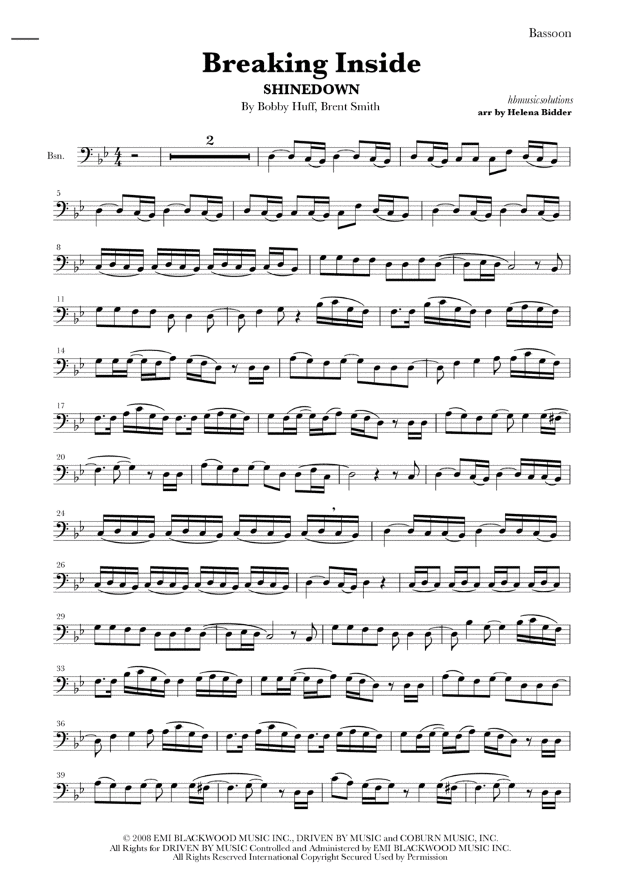 Breaking Inside (arr. By Helena Bidder)
