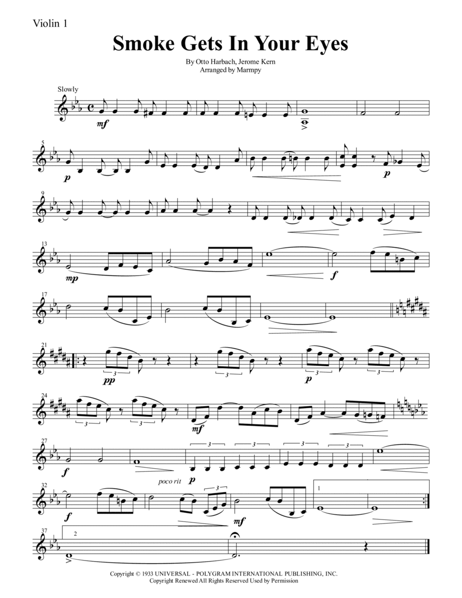 Smoke Gets In Your Eyes (arr. Marmpy)