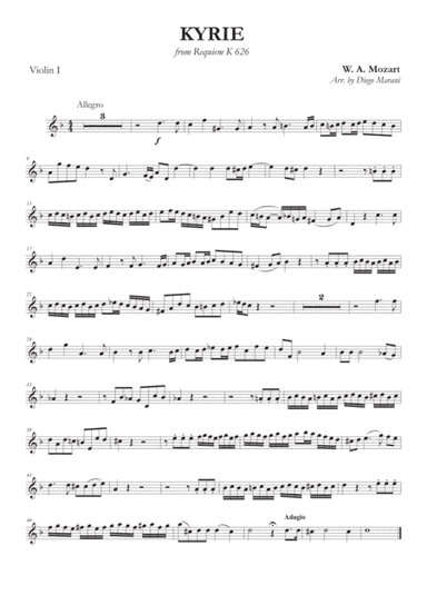 Kyrie from Requiem K. 626 for String Quartet (arr. Diego Marani)