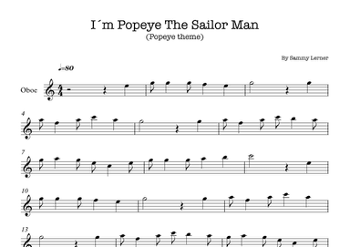 I'm Popeye The Sailor Man (arr. E.P)