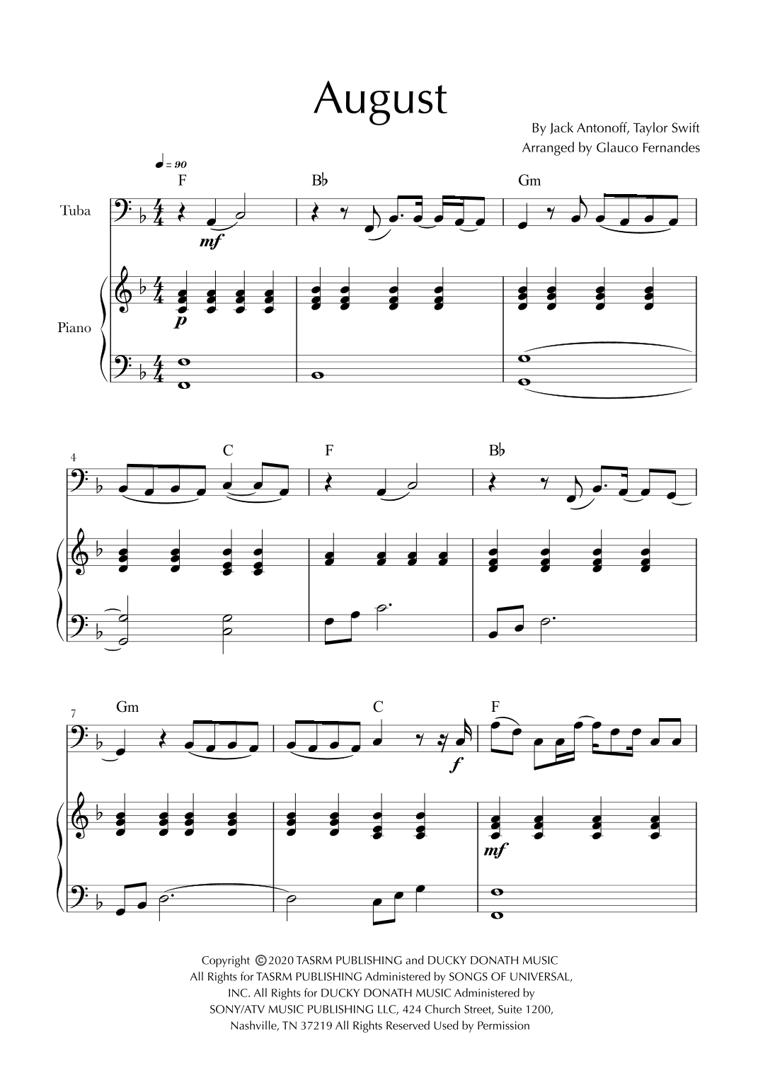August (arr. Glauco Fernandes)