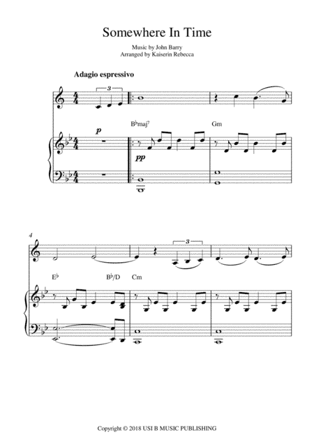 Somewhere In Time (arr. Kaiserin Rebecca)