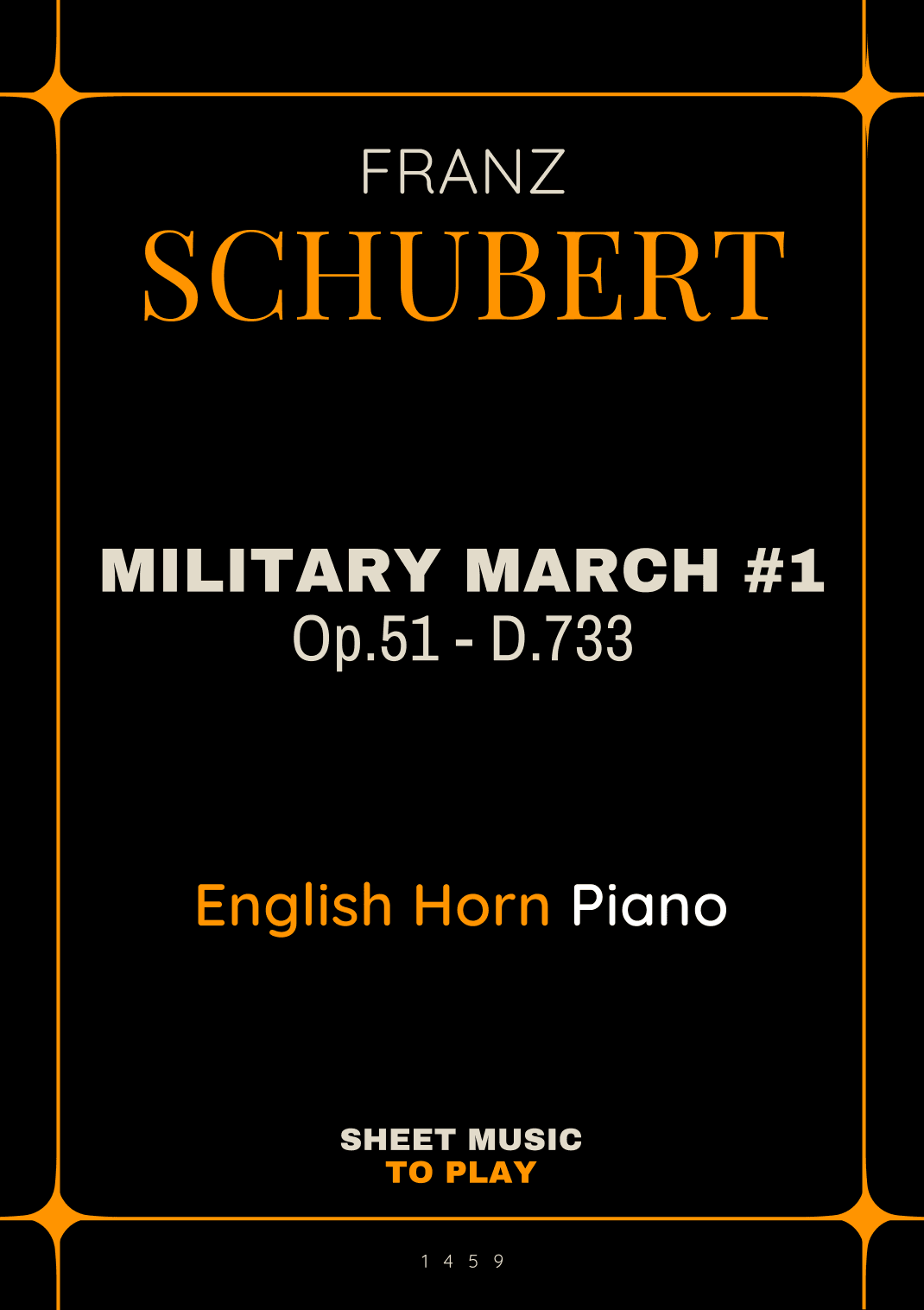 Military March No.1, Op.51 - English Horn and Piano (Full Score and Parts) (arr. César Madeira)