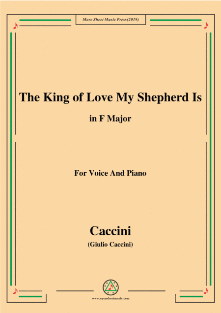 Shelley-The King of Love My Shepherd Is,in F Major,for Chours&Pno (arr. MSM)