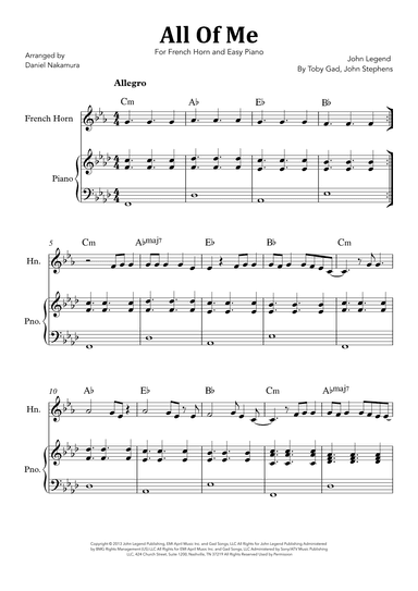 All Of Me (arr. Daniel Nakamura)