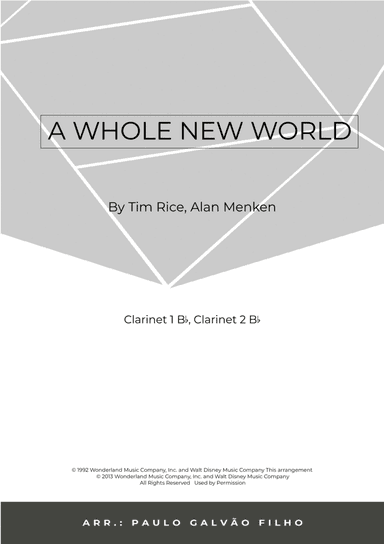 A Whole New World (arr. Paulo Galvão Filho)