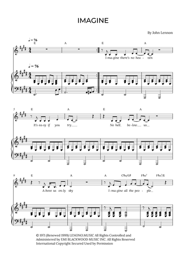 Imagine (arr. Alex Nunes Rodrigues)