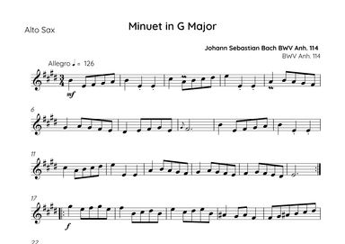 Minuet in G Major (arr. Sales)