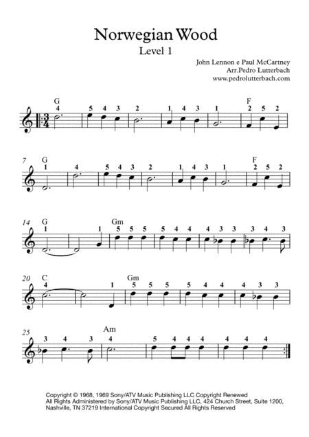 Norwegian Wood (this Bird Has Flown) (arr. Pedro Lutterbach)
