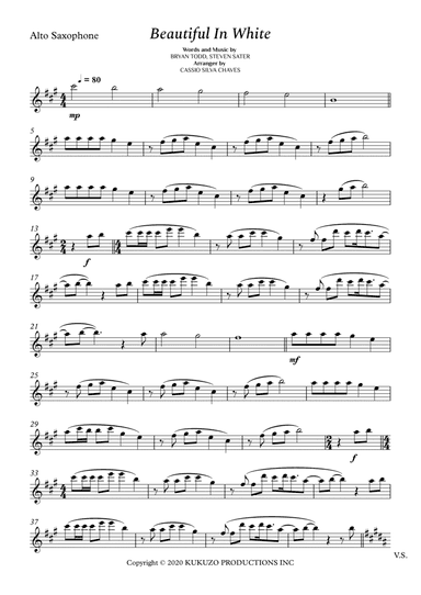 Beautiful In White (arr. Cássio Silva Chaves)