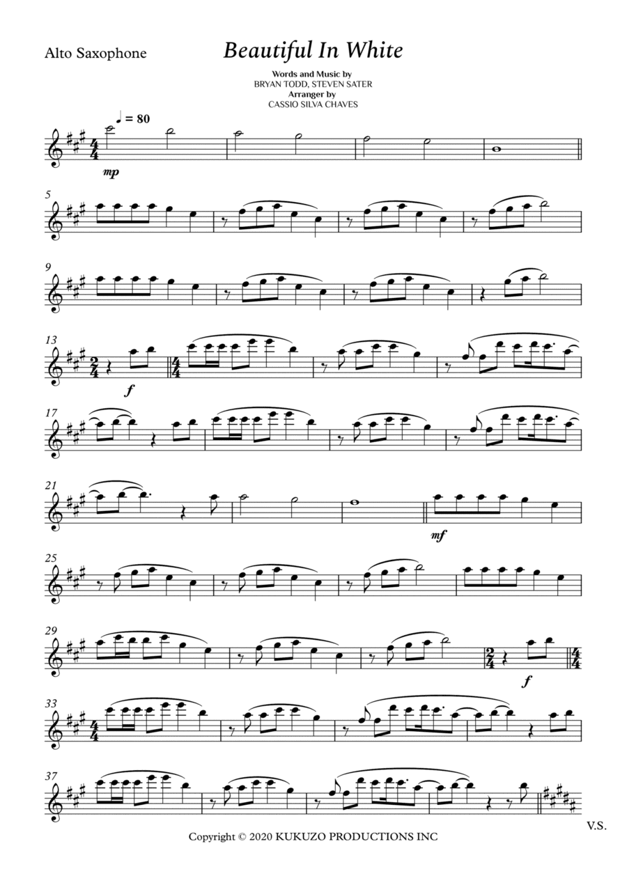 Beautiful In White (arr. Cássio Silva Chaves)