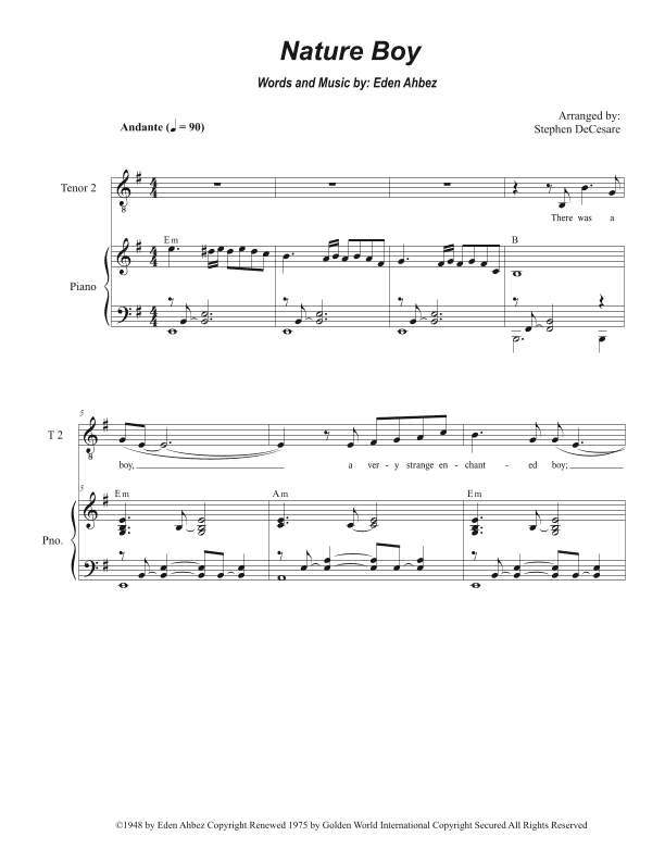 Nature Boy (arr. Stephen DeCesare)