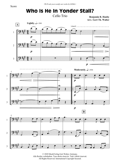 Who Is He In Yonder Stall? (arr. Gert Th. Walter)