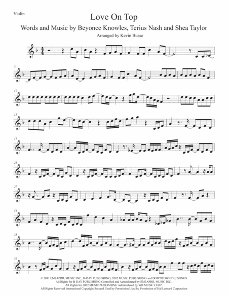 Love On Top (arr. Kevin Busse)