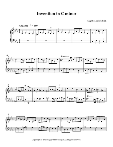 Invention in C minor
