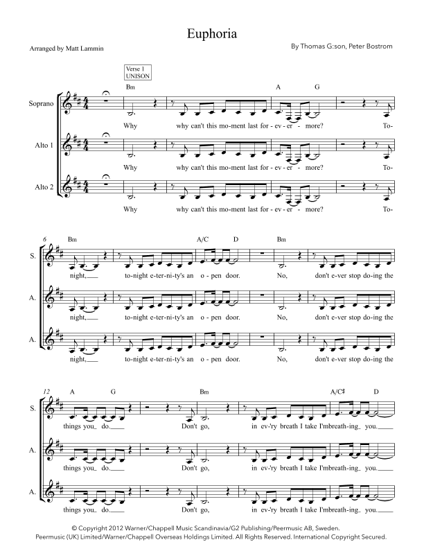 Euphoria (arr. Matt Lammin)