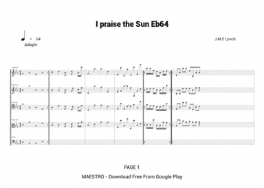 I praise the Sun Eb64