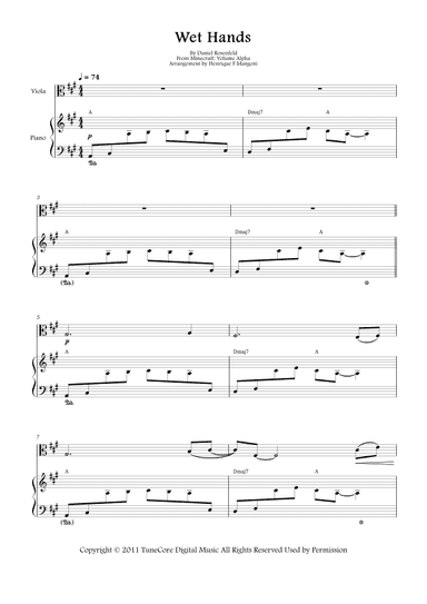 Wet Hands (arr. Henrique F Mangoni)