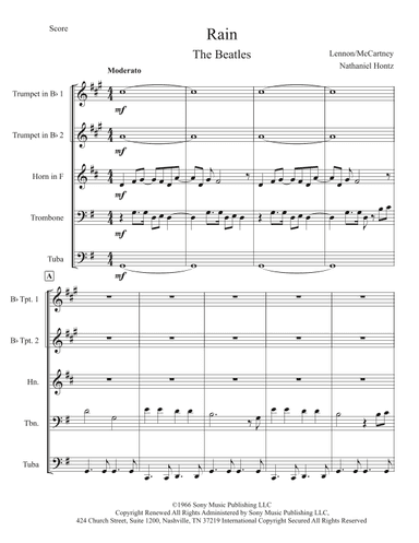 Rain (arr. Nathaniel Hontz)