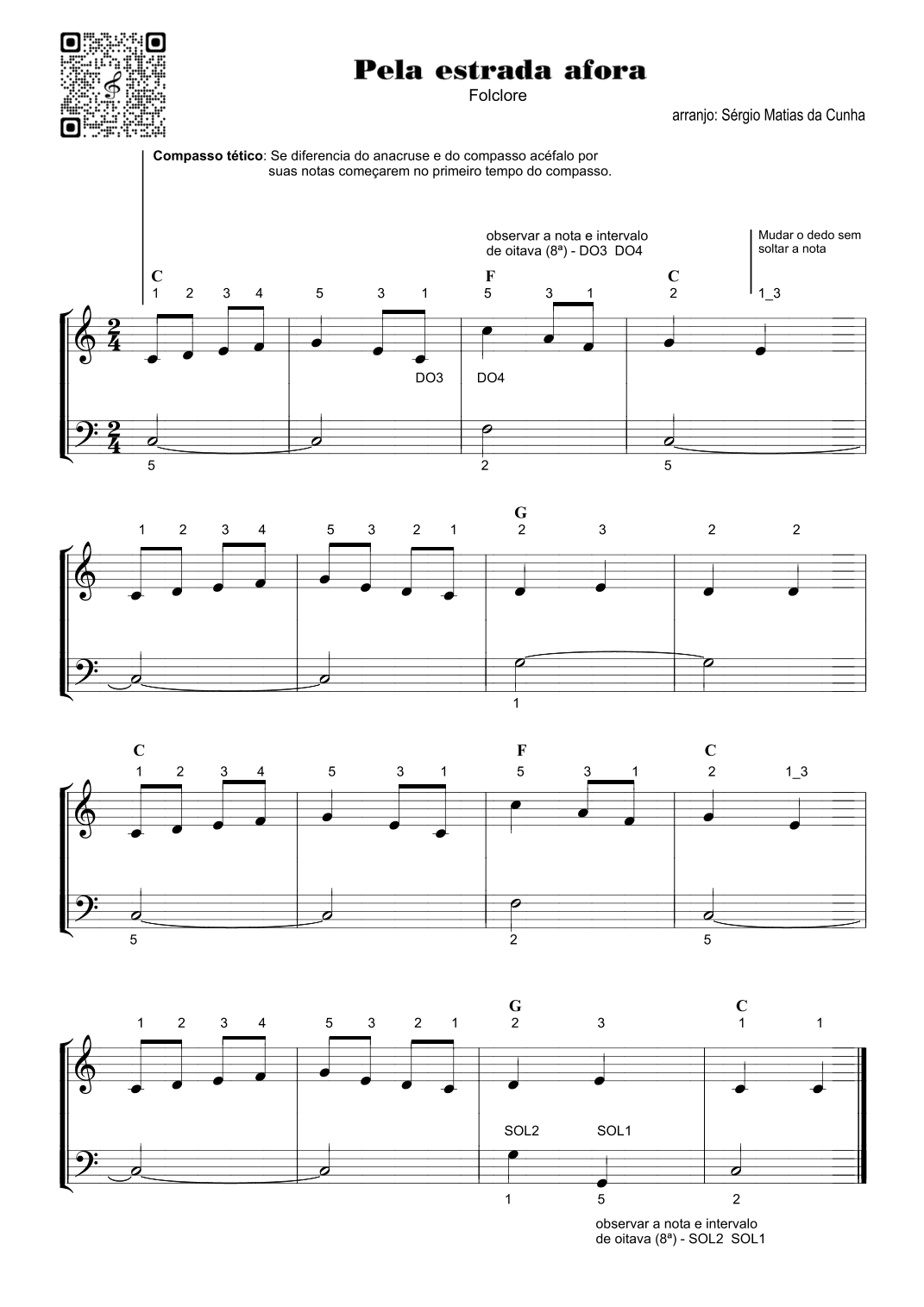 Pela estrada afora- Fase1 (arr. Sérgio Matias da Cunha)