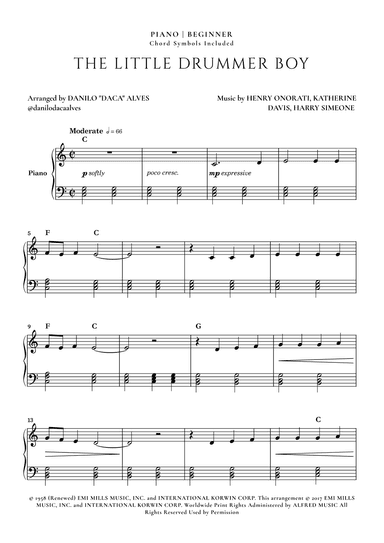 The Little Drummer Boy (arr. Danilo "Daca" Alves)
