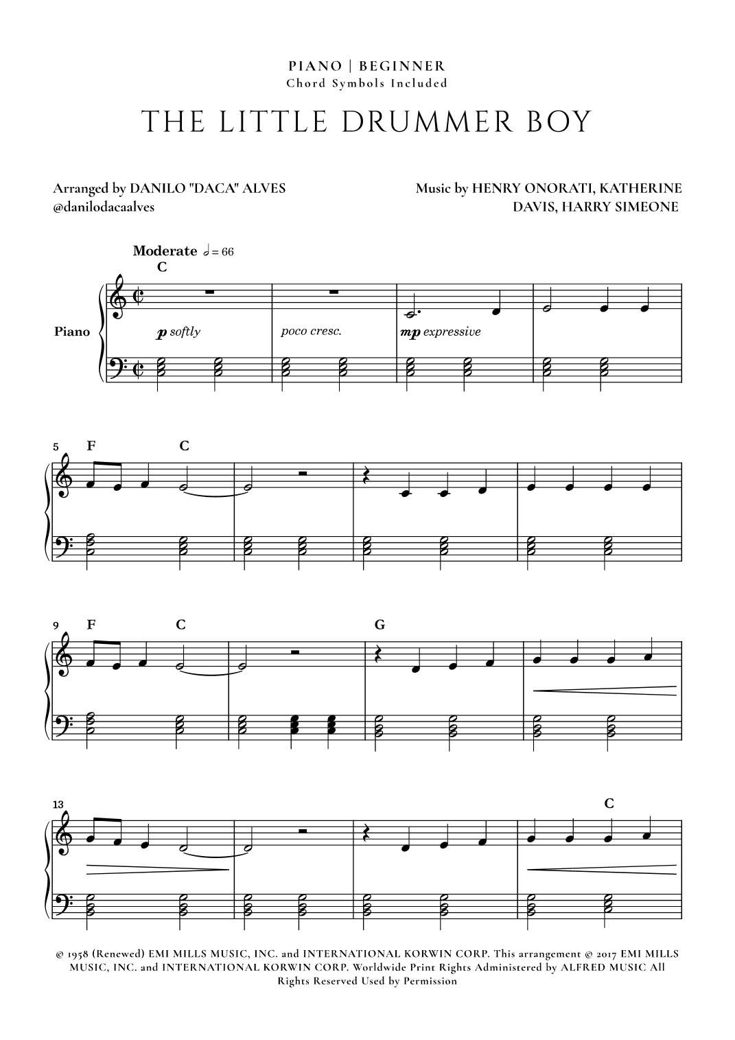 The Little Drummer Boy (arr. Danilo "Daca" Alves)