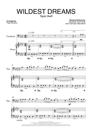 Wildest Dreams (arr. Tiago Cordeiro)