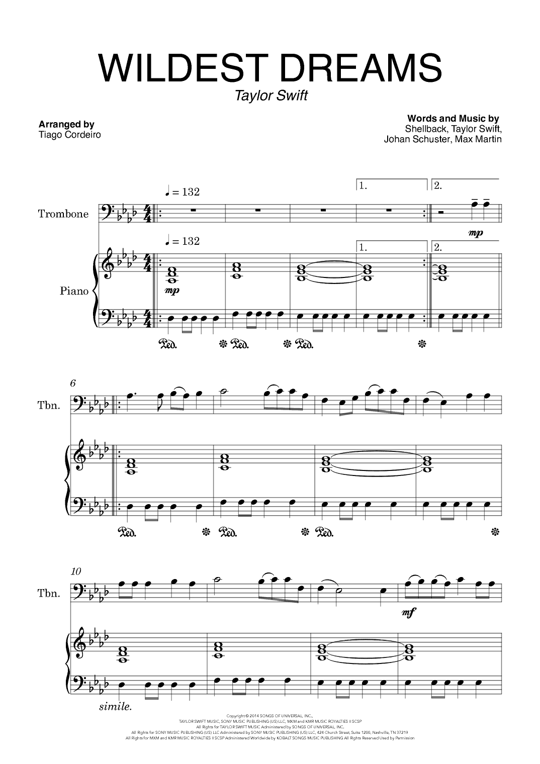 Wildest Dreams (arr. Tiago Cordeiro)