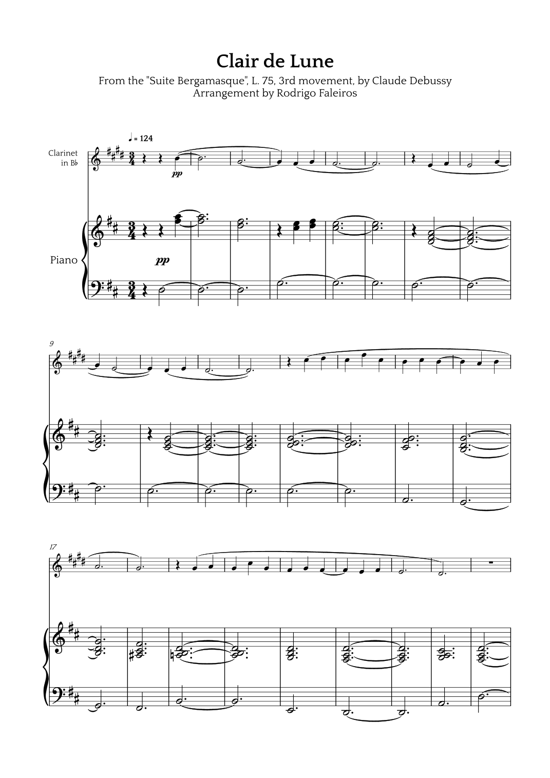 Clair de Lune (arr. Rodrigo Faleiros)