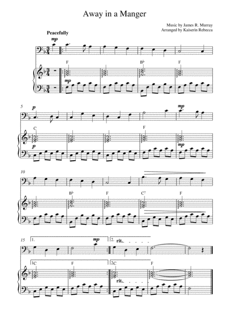 Away in a Manger (Bassoon solo and piano accompaniment) (arr. Kaiserin Rebecca)