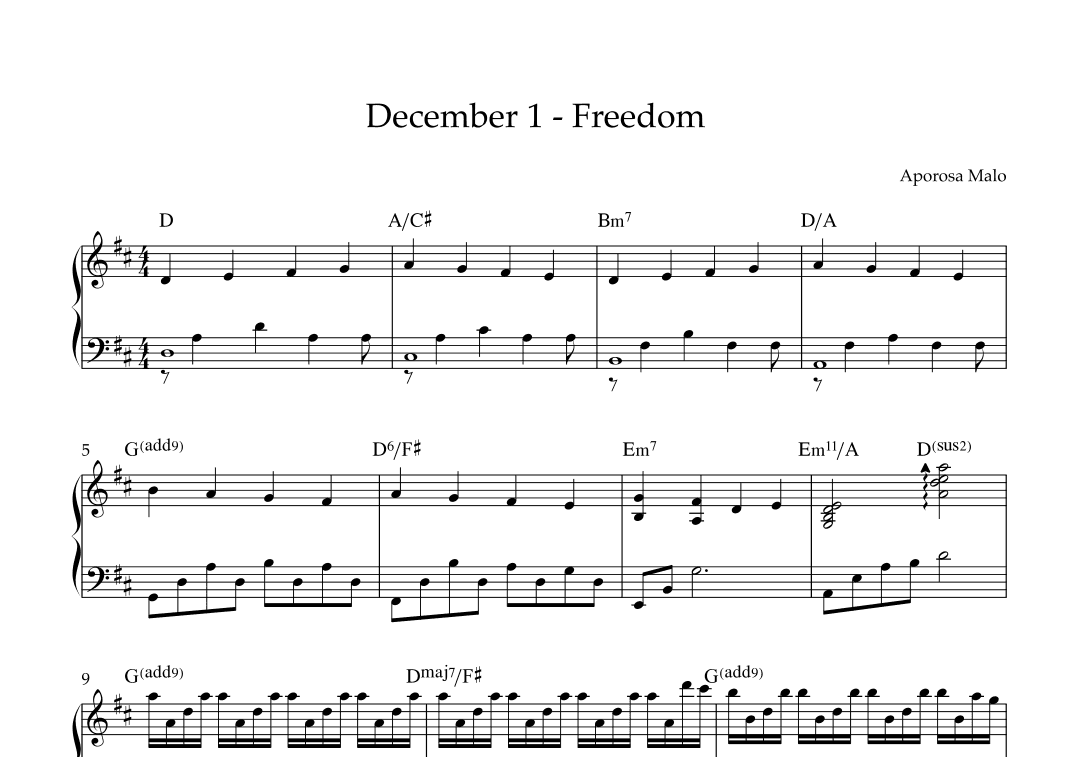 December 1 - Freedom