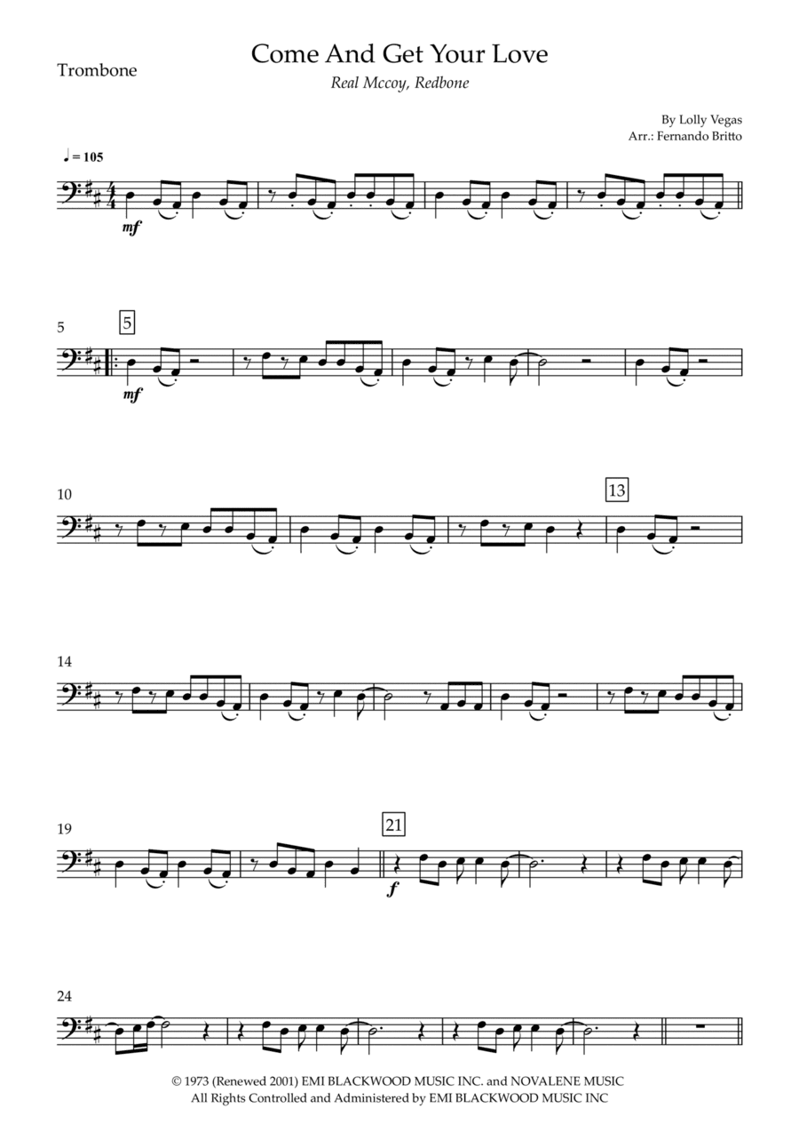Come And Get Your Love (arr. Fernando Britto)