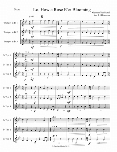 Lo, How a Rose E'er Blooming (arr. Robert Whitehead)