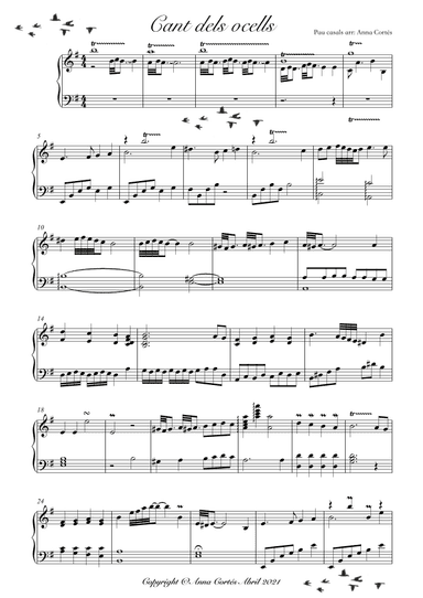 Cant dels ocells (arr. Anna Cortés)