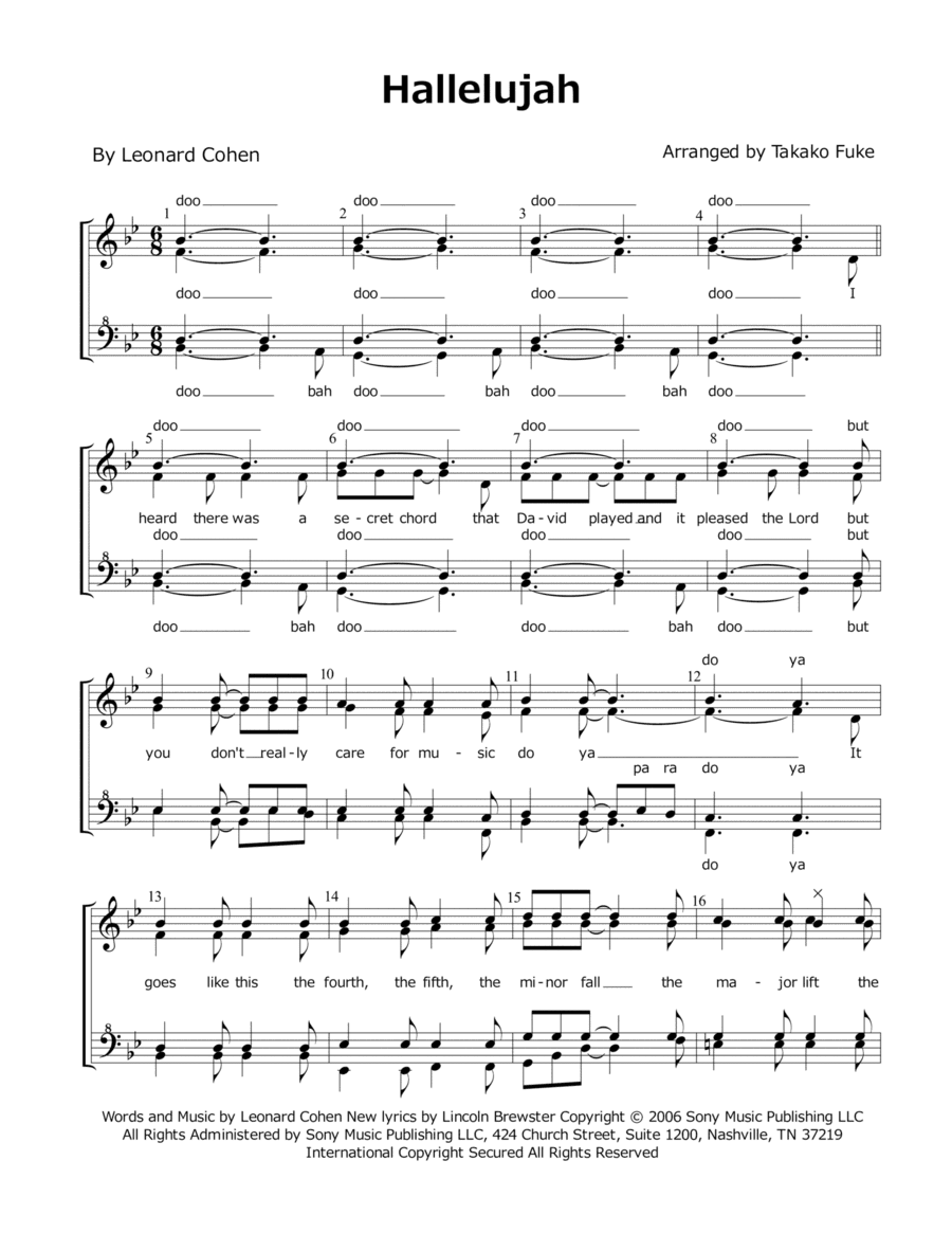 Another Hallelujah (arr. Takako Fuke)