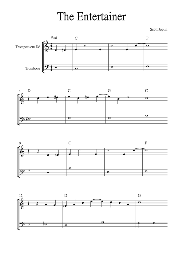 The Entertainer (arr. Jackson Spindler)