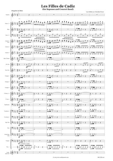 Les Filles de Cadiz (Leo Delibes) for soprano solo and concert band (arr. Brendan Power)