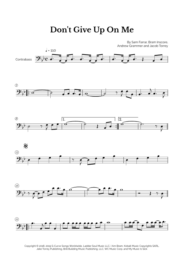 Don't Give Up On Me (arr. Marcos Soares)