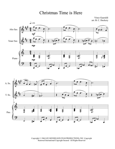Christmas Time Is Here (arr. B. C. Dockery)