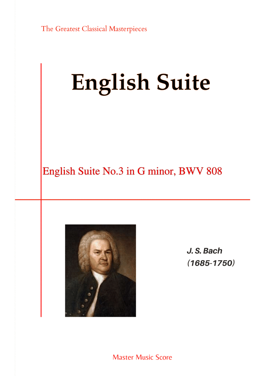 Bach-English Suite No.3 in G minor, BWV 808(Piano) (arr. MPS)